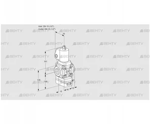 VAH1T15N/NQSLBA (88024351) Клапан с регулятором расхода Kromschroder