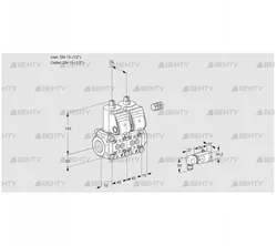 VCS1E15R/15R05NNWR/2-PP/PPPP (88104468) Сдвоенный газовый клапан Kromschroder