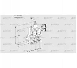 VCS3E50R/50R05NLWGR8/PPPP/PPPP (88104323) Сдвоенный газовый клапан Kromschroder