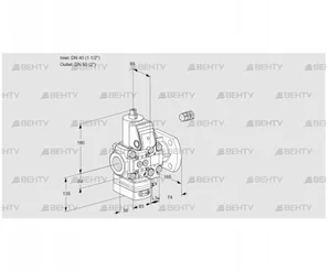 VAD3E40R/50F05D-25VWR/PP/PP (88106256) Газовый клапан с регулятором давления Kromschroder