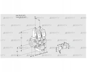 VCH1T20N/20N05NHAQSR/PP1-/PPMM (88100331) Клапан с регулятором расхода Kromschroder