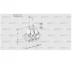 VCS3E40R/40R05NNVWR3/PPPP/PPPP (88106108) Сдвоенный газовый клапан Kromschroder