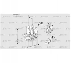 VCS1E25R/25R05NNWR/2-PP/BYPP (88104820) Сдвоенный газовый клапан Kromschroder