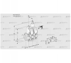 VCS3E50R/50R05NLWR/-3PP/PPPP (88104090) Сдвоенный газовый клапан Kromschroder