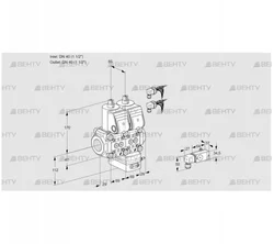 VCV2E40R/40R05NVKWR6/2-PP/PPPP (88104833) Клапан с регулятором соотношения Kromschroder