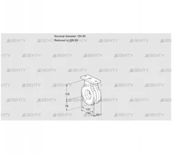 BVG80/50W05 (88300154) Дроссельная заслонка Kromschroder