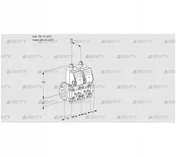 VCS1E10R/10R05NNWR/MMMM/PPPP (88107520) Сдвоенный газовый клапан Kromschroder