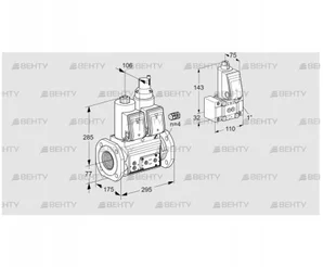 VCS665F05NLKR3E/PPPP/PPZ- (88204015) Сдвоенный газовый клапан Kromschroder