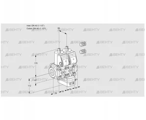 VCV2E40R/40R05NVKWR3/PPPP/PPPP (88100484) Клапан с регулятором соотношения Kromschroder