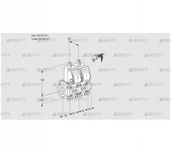 VCS3E50R/50R05NNKR3/PPPP/PPPP (88102954) Сдвоенный газовый клапан Kromschroder