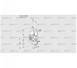 VAG3-/50R/NWAE (88008290) Газовый клапан с регулятором соотношения Kromschroder