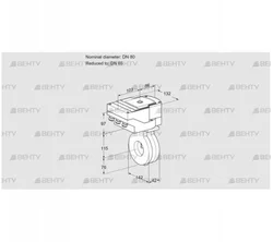 IBA80/65Z05/20-30W3E (88301169) Дроссельная заслонка Kromschroder