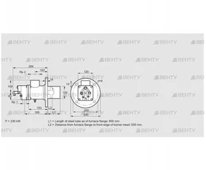 BIO 100HB-600/535-(37)E (84012064) Газовая горелка Kromschroder