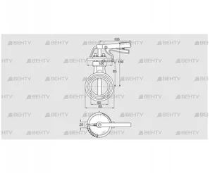 DKR 50Z03H100D (72702060) Дроссельная заслонка Kromschroder