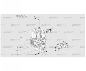 VCV2E40R/40R05FNVKQR/2-MM/PPPP (88107516) Клапан с регулятором соотношения Kromschroder