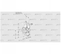 VAG120R/NKAN (88010727) Газовый клапан с регулятором соотношения Kromschroder