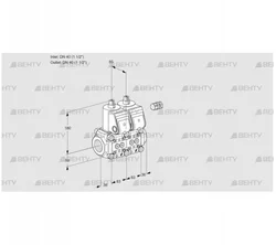 VCS3E40R/40R05NNWR3/PPPP/PPPP (88101932) Сдвоенный газовый клапан Kromschroder