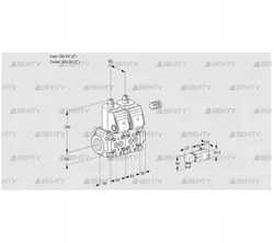 VCS3E50R/50R05NNWR/-2PP/PPPP (88106419) Сдвоенный газовый клапан Kromschroder