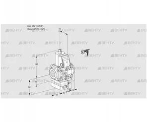 VAH1E15R/15R05HEVWR/PP/PP (88103991) Клапан с регулятором расхода Kromschroder