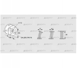 EKO 250F10P (03262074) Газовый компенсатор Kromschroder