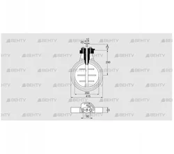 DKR 350Z03F450A (03149320) Дроссельная заслонка Kromschroder