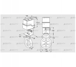 IDR100Z03D350AS/50-60W30TR10 (88303731) Дроссельная заслонка Kromschroder