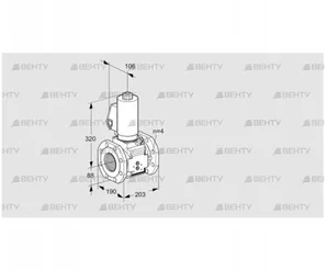 VAS7T80A05NQGLB/PP/PP (88202951) Газовый клапан Kromschroder