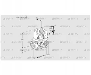 VCS1E10R/10R05NNWGR8/PPPP/PPPP (88104896) Сдвоенный газовый клапан Kromschroder