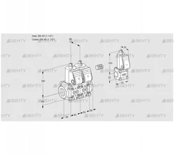 VCS3E40R/40R05NNWR/PPPP/PPZS (88104983) Сдвоенный газовый клапан Kromschroder