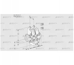 VCH1E25R/25R05NHEVWR3/PPPP/PPPP (88100240) Клапан с регулятором расхода Kromschroder