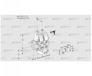 VCV2E40R/40R05NVKWR/2-PP/PPPP (88104229) Клапан с регулятором соотношения Kromschroder