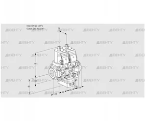 VCH1T20N/20N05NHAVQSR/PPPP/PPPP (88100907) Клапан с регулятором расхода Kromschroder