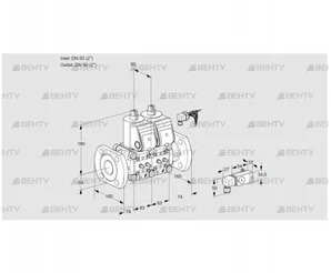 VCS3E50F/50F05NNWR/MMMM/-3PP (88107564) Сдвоенный газовый клапан Kromschroder