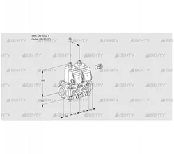 VCS3E50R/50R05NNWR/PPPP/PPPP (88103313) Сдвоенный газовый клапан Kromschroder