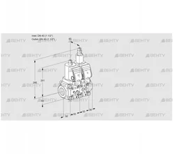 VCS3T40N/40N05NLQSR/MMPP/PPPP (88100620) Сдвоенный газовый клапан Kromschroder