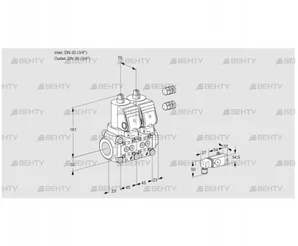 VCS1E20R/20R05NNWSR3/3-PP/PPPP (88103218) Сдвоенный газовый клапан Kromschroder