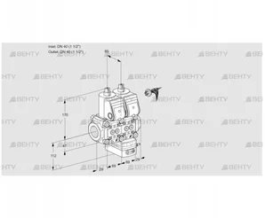 VCV2E40R/40R05NVKWR/PPPP/PPPP (88104232) Клапан с регулятором соотношения Kromschroder