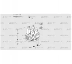 VCS1E15R/15R05FNNVWR3/PPPP/PPPP (88103429) Сдвоенный газовый клапан Kromschroder