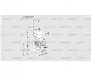 VAG3-/50R/NQGLAE (88032856) Газовый клапан с регулятором соотношения Kromschroder