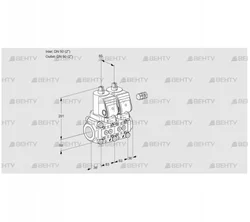 VCS3E50R/50R05NNWSR/PPPP/PPPP (88104655) Сдвоенный газовый клапан Kromschroder