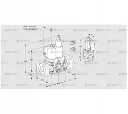 VCS3E50F/50F05NLKGL3/PPZS/PPPP (88100453) Сдвоенный газовый клапан Kromschroder