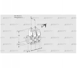 VCS1E25R/25R05NNKR/PPPP/PPPP (88100012) Сдвоенный газовый клапан Kromschroder