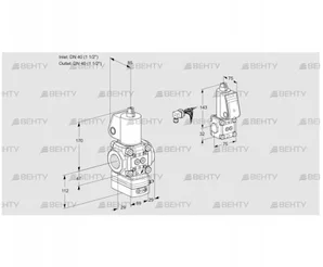 VAG2E40R/40R05GEWL/ZS/PP (88102966) Газовый клапан с регулятором соотношения Kromschroder