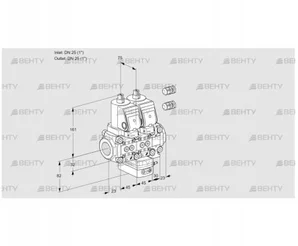 VCH1E25R/25R05NHEVQSR3/PPPP/PPPP (88107112) Клапан с регулятором расхода Kromschroder