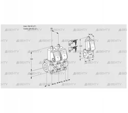 VCS3E50R/50R05NNWR6/PPPP/PPBS (88106550) Сдвоенный газовый клапан Kromschroder