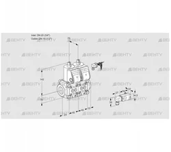 VCS1E20R/15R05NNWR/2-PP/3-PP (88103270) Сдвоенный газовый клапан Kromschroder