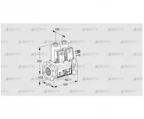 VCS8100F05NNKR3E/PPEP/PPEP (88205369) Сдвоенный газовый клапан Kromschroder