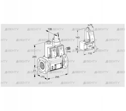 VCS665F05NLKR3E/PPZ-/PPPP (88203300) Сдвоенный газовый клапан Kromschroder