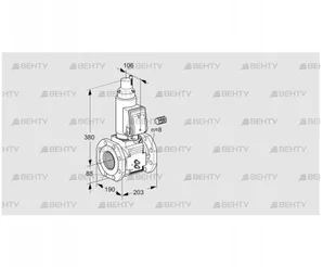 VAS780F05LWGR3B/MM/MM (88204951) Газовый клапан Kromschroder