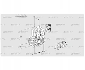 VCS3E40R/40R05NNWSR8/4--3/MMMM (88103499) Сдвоенный газовый клапан Kromschroder